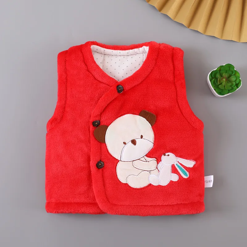 0-2Y Winter Newborn Baby Vest Fur Baby Waistcoat Kids Jackets for Girls Boys Children Clothes Fur Coat Jacket Sleeveless Toddler
