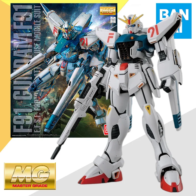 

Bandai 1/100 MG Master Grade F91 GUNDAM F91 Model Kit Assembly Anime Action Figure Assembly Model Toy Gift for Children