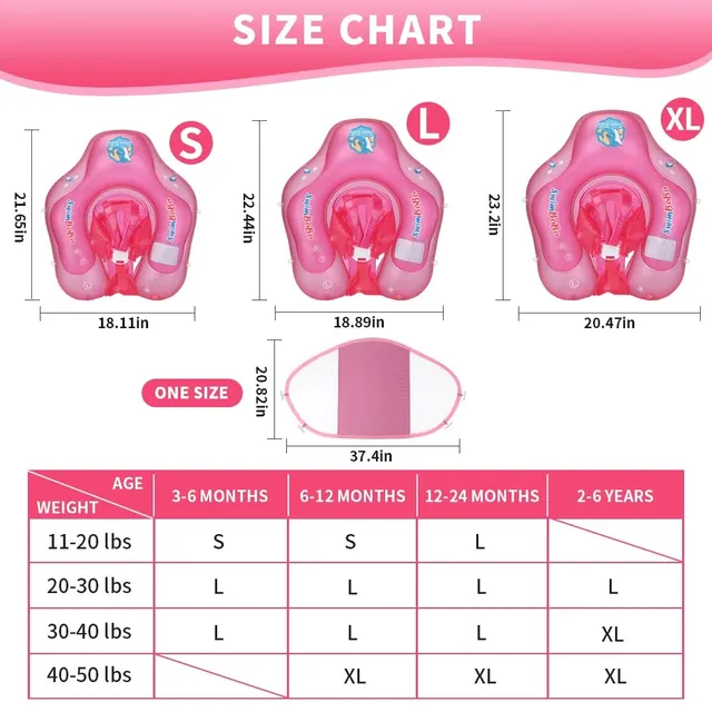 Inflatable Baby Swim Float with Canopy 3