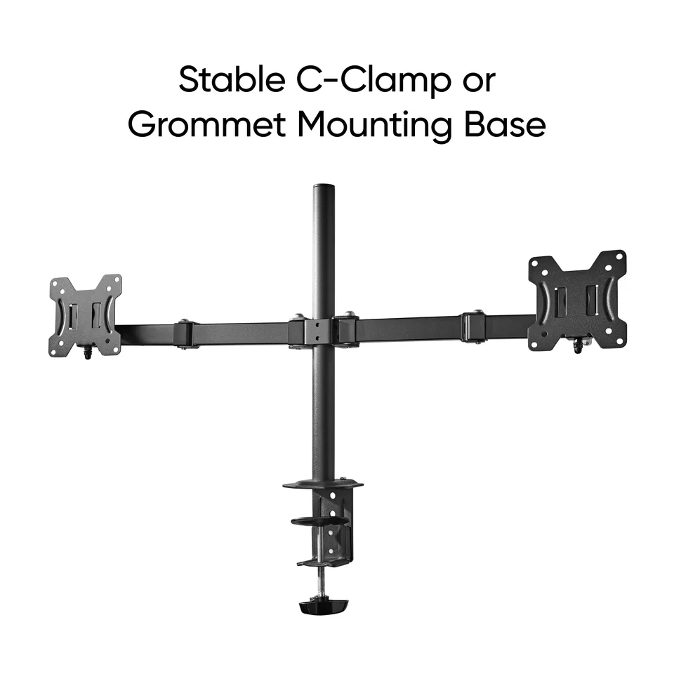 Full Motion Dual Monitor Desk Mount 13 to 32 Inches
