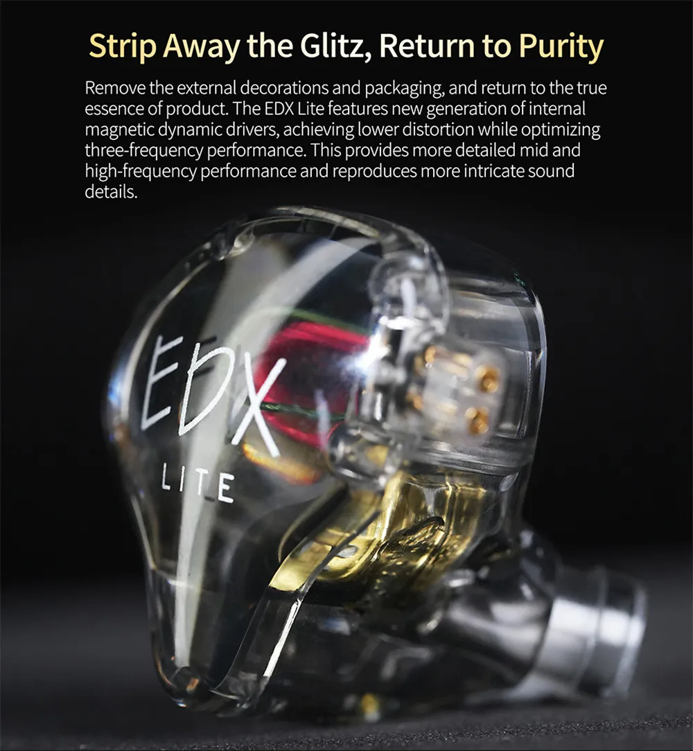 KZ EDX Lite HIFI Bass In Ear Earphones description image 2