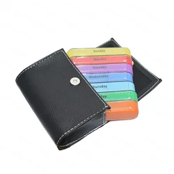 Compact Travel Pill Organizer for Weekly Medication and Vitamin Management (7 Days 28 Grids)