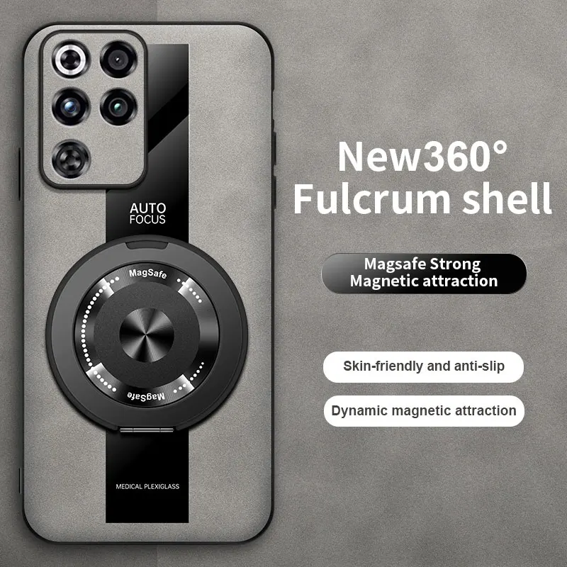 Leather 360° Spin Stand Anti-Fall Case