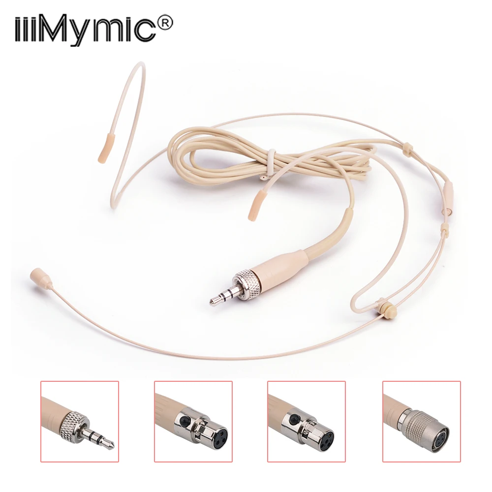 Microfono Auricolare Professionale Per Sennheiser Shure Akg Wireless Bodypack 3.5Mm Bloccabile 4Pin 3 Pin Mini Xlr Headwear Mic