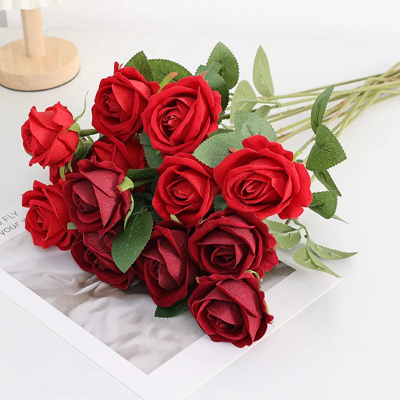 60 Rose Artificiali In Seta Rosa - 6 Bouquet Di Fiori Finti Con Stelo, Realistici, Per Matrimoni, Casa E Feste Di Compleanno - 3