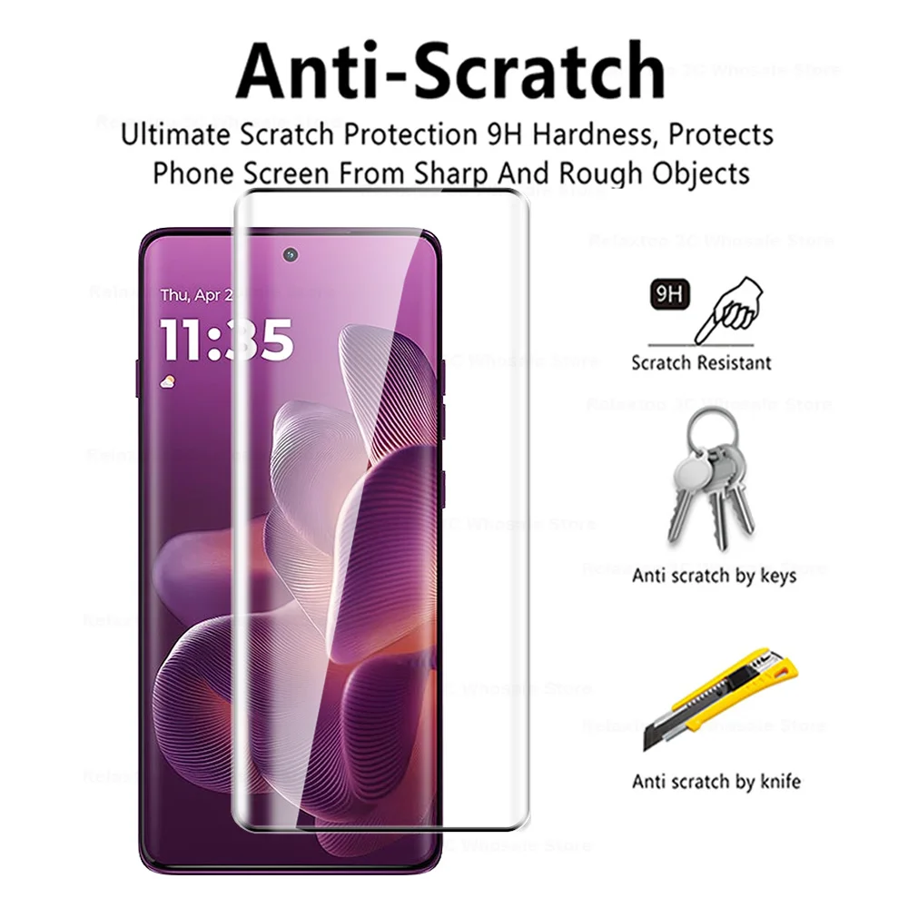 6-in-1 Premium Tempered Glass Screen Protectors with 10D Curved Design