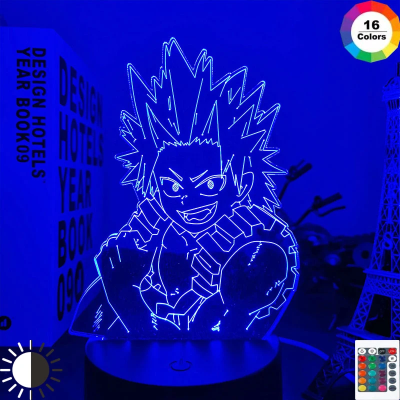 Anime My Hero Academia Led Night Light Eijiro Kirishima Lamp for Room Deco Birthday Gift Eijiro Kirishima Light My Hero Academia alx X My Hero Academia Collection