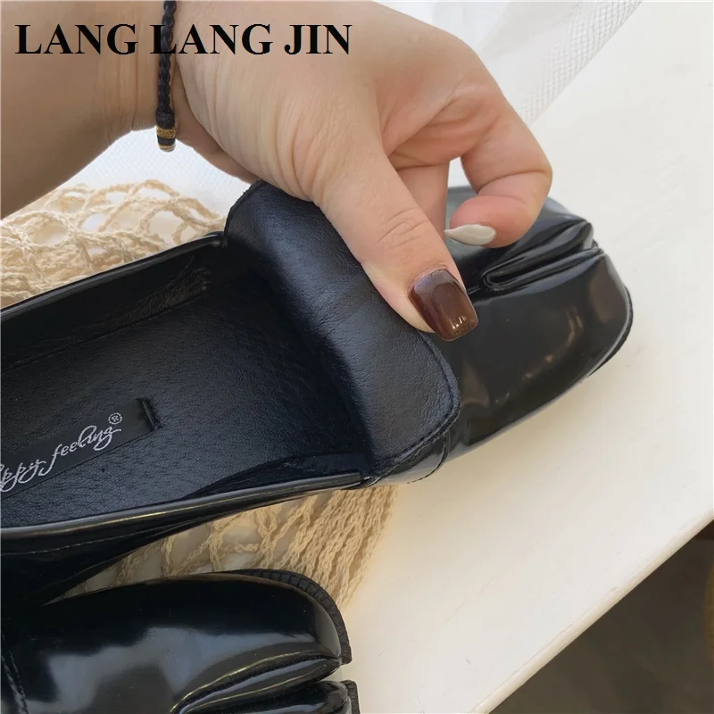 Women Flats Tabi Ninja Moccasins Round Split Toe Shallow Lazy Slip On Slingback Mules Leather Shoes Soft Loafers Slip On  Ballet 6