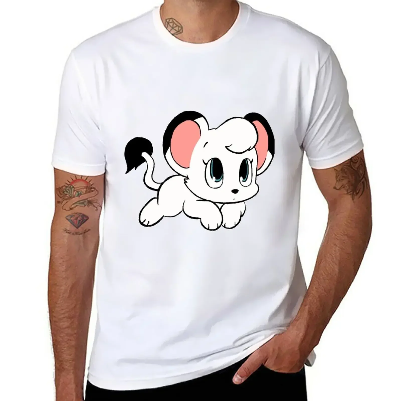 Chibi Kimba T-Shirt Sweat Graphics Blanks Abbigliamento Uomo