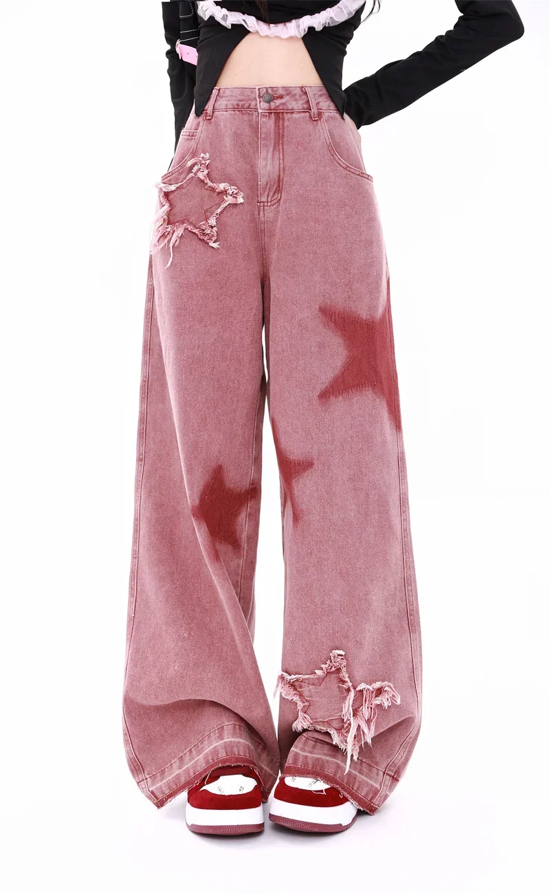 GuliriFei - Pantalones Vaqueros De Cintura Alta Para Mujer Y Niña, Con