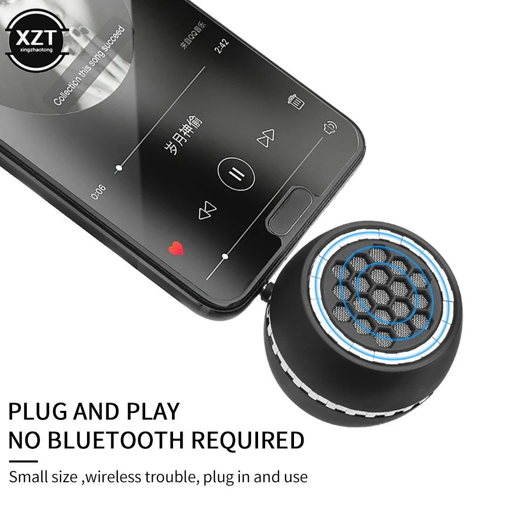 Portable Wireless Speaker Phone External Speaker Universal 3.5mm Jack Mini Sound Box For Smartphone Tablet Laptop MP3 MP4