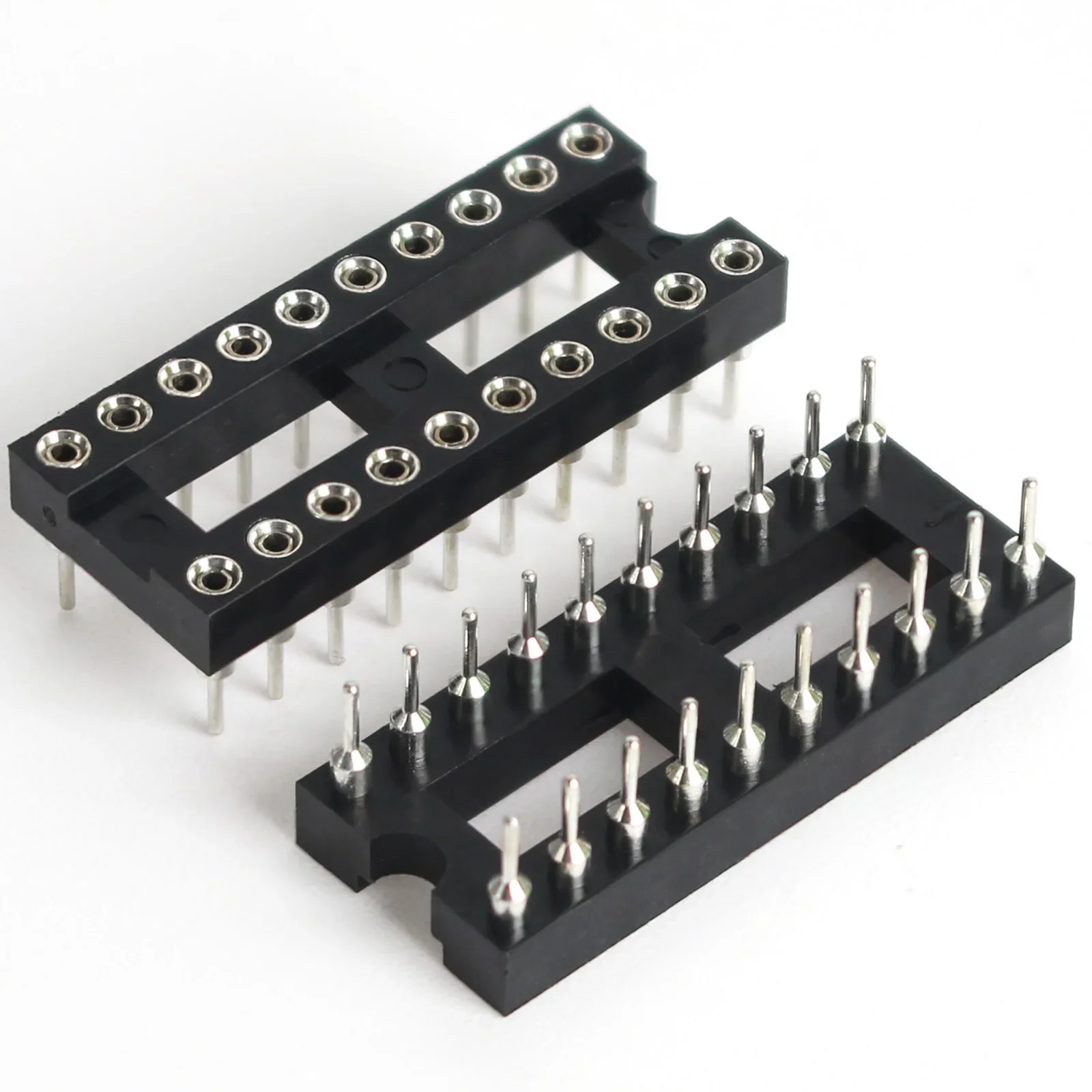 10PCS Circular IC Socket Set - 2.54mm Pin Connector Assortment