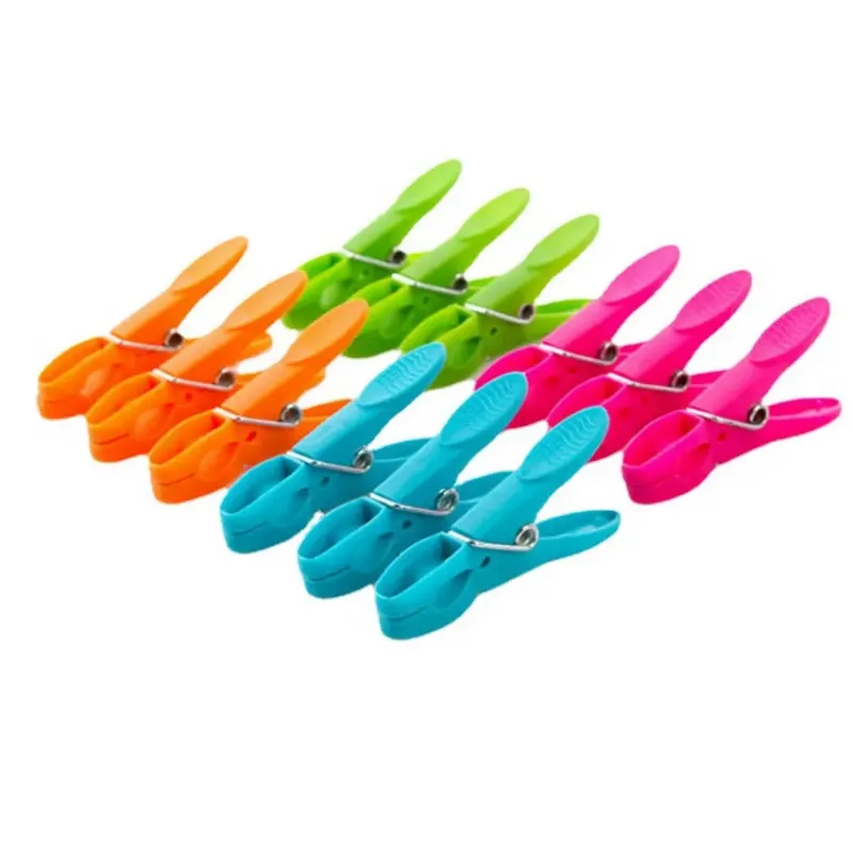 24pcs/48pcs Colorful Plastic Clothespins, Heavy Duty Laundry Clothes Pins Clips With Springs, Air-Drying Clothing Pins Set 5