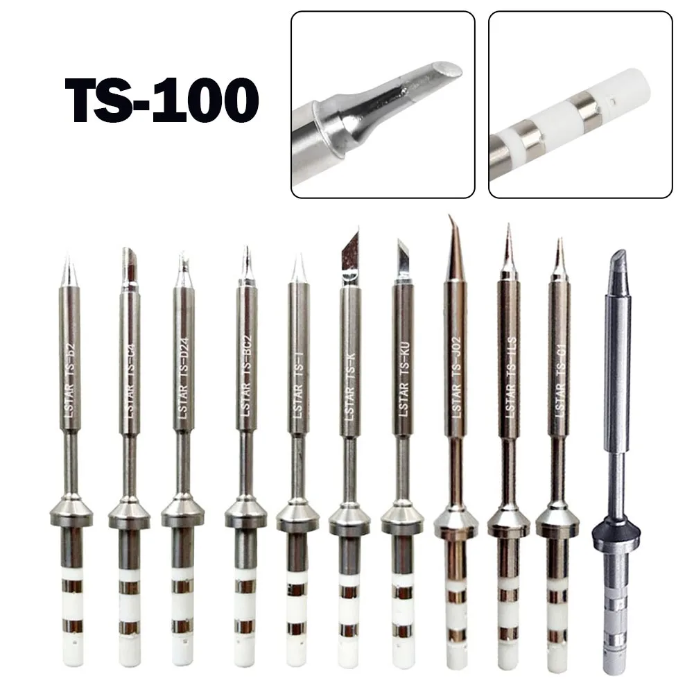 TS100 Soldering Iron Tips Lead Free Welding Tips Head Electric Solding Replacement Accessories