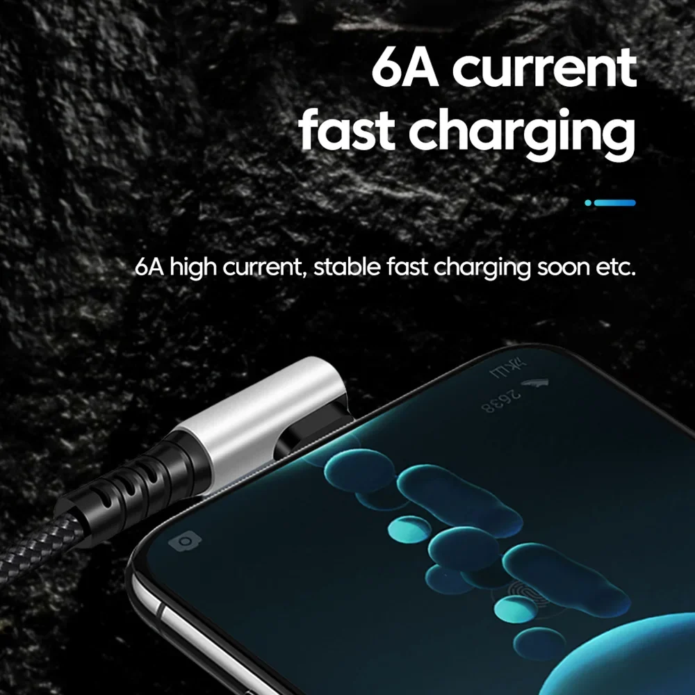รูปสินค้า สายชาร์จ USB-C 90 องศา
