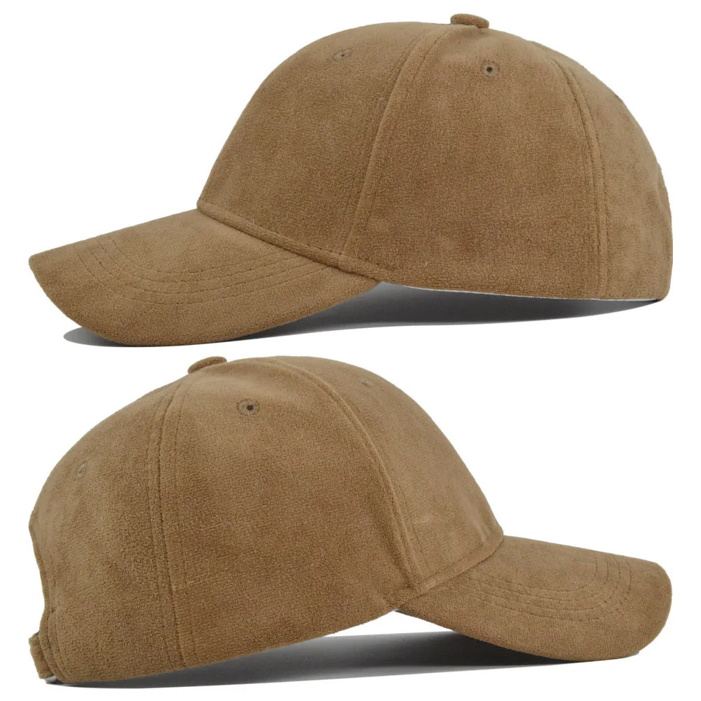 Baseball Caps Fashion Suede for Men Women Autumn Winter Solid Retro Snapback Hip Hop Unisex Street Adjustable Sun Visor