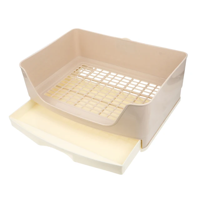 Rabbit Potty Box with Drawer Large Corner Litter Pan Pet Toilet Tray for Hamster Guinea Pig Ferret Bunny Reptile Small Animal 3