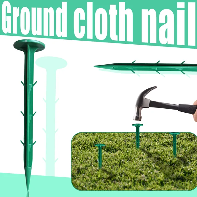 11cm Garden Landscaping Stakes Lawn Pins Pegs Garden Border Plastic Edging Anchoring Spikes For Outdoor Weed Barrier 2