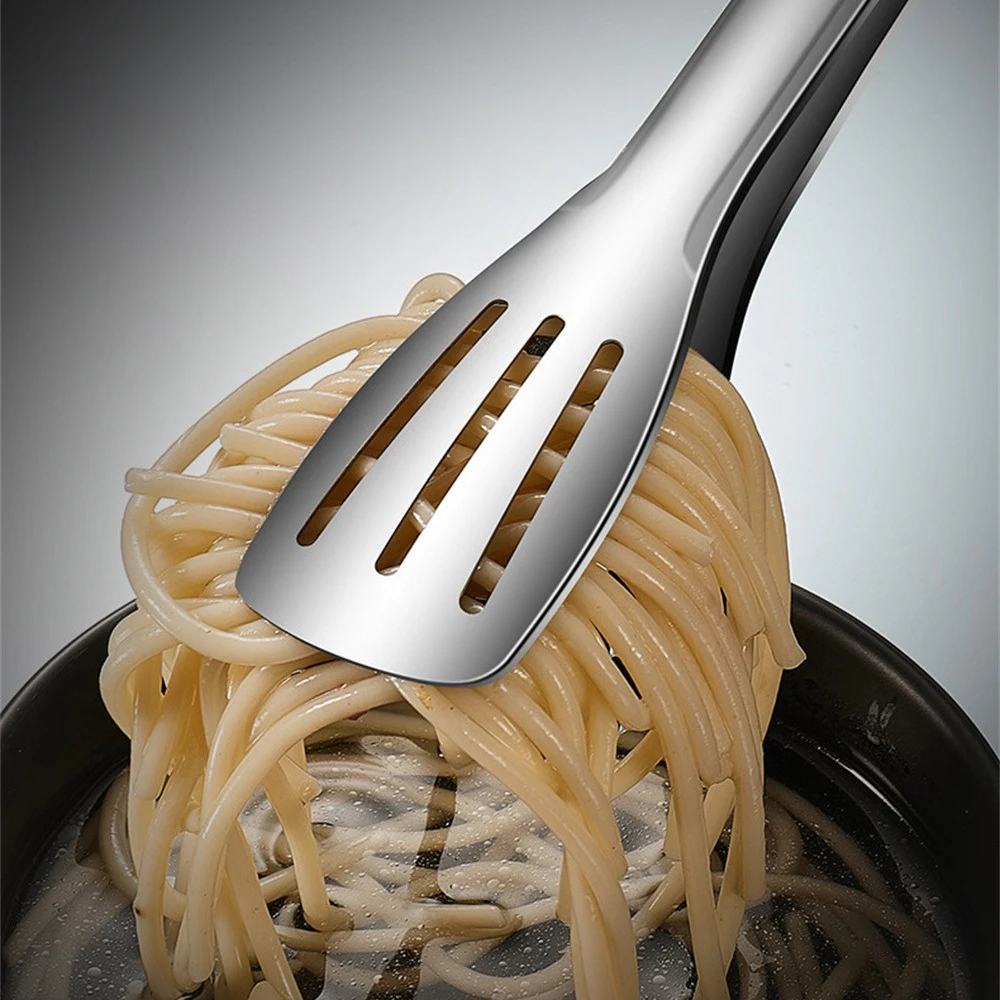 Food Tongs 1/2PCS Stainless Steel Steak Clip Pancake Barbecue Spatula Frying Fish Spatula Bread Household Kitchen