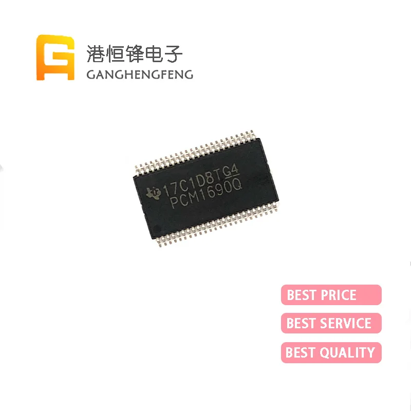 

1PCS New Packaging PCM1690IDCARQ1 HTSSOP48 PCM1690Q Automotive Catalog 113dB SNR 8-Channel Audio DAC With Differential Outputs