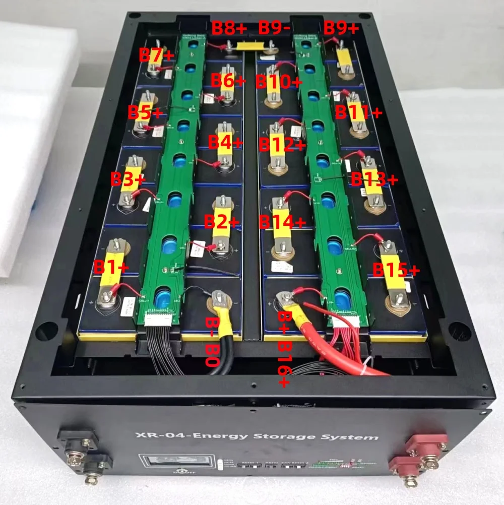 JBD BMS 파워 박스, LiFePO4 배터리 케이스, EVE CATL 280 302AH 용 DIY 키트, 스택형 태양 에너지 저장 장치, 16S, 51.2V