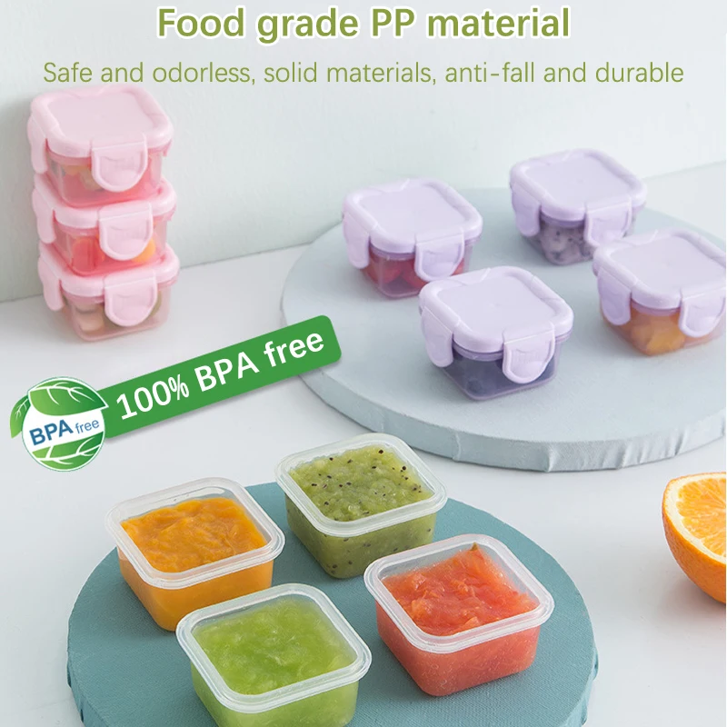 

Food Storage Container Small Plastic Moisture-proof Containers Mini Kitchen Storage Box with Leakproof Lid Kitchen Accessories