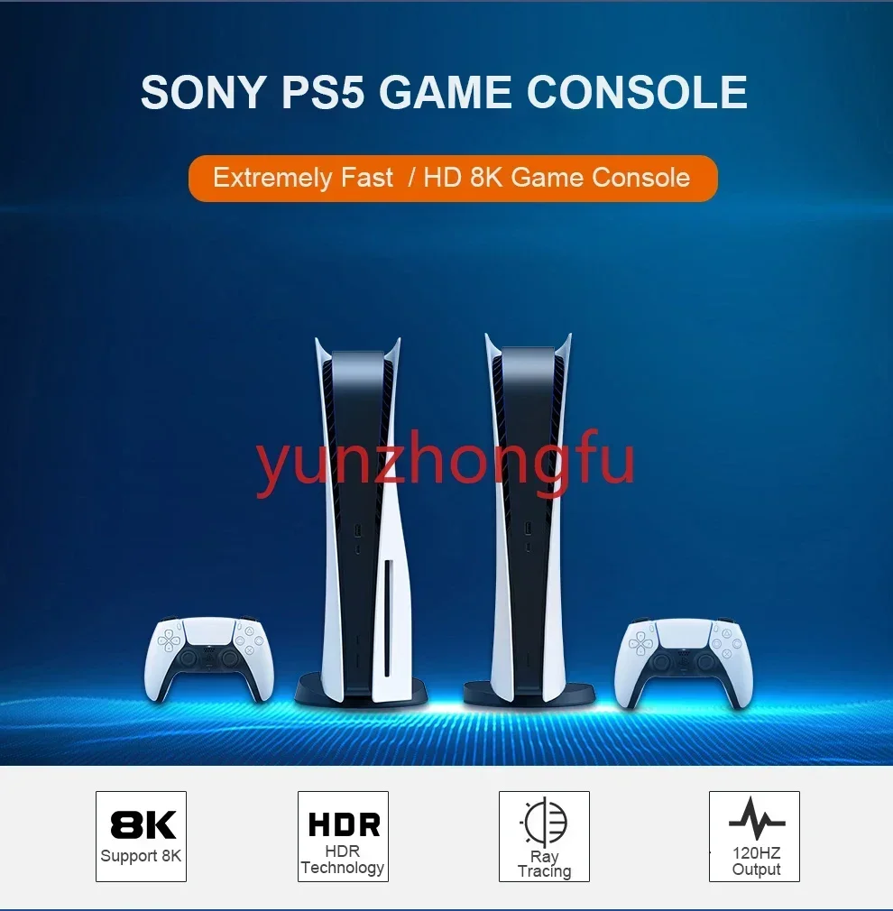 Slim Ps 5 825g SSD 비디오 게임 휴대용 콘솔, 플레이스테이션용 Ps5 사용
