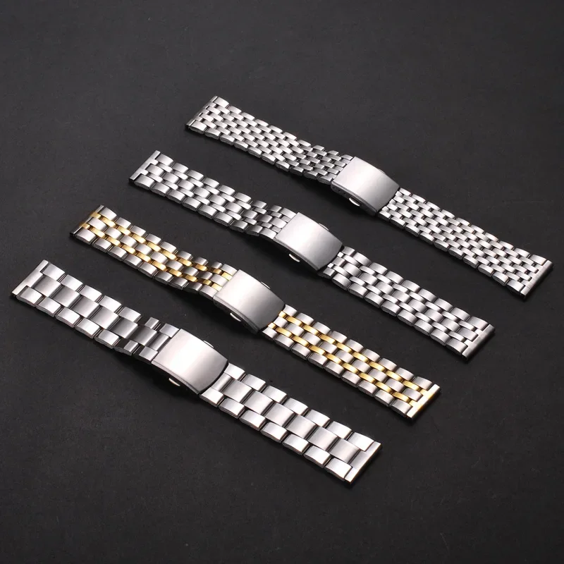Stainless Steel Women's Bracelet Watch Band with Folding Safety Buckle