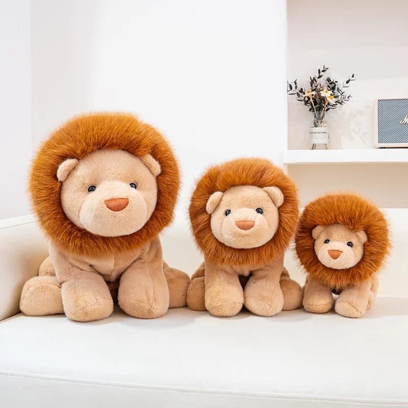 Soft Furry Cartoon Lion Plush Toy Stuffed Doll