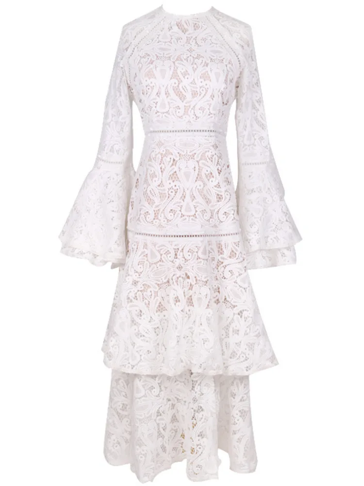 Платье С Кружевными Расклешенными Рукавами Купить