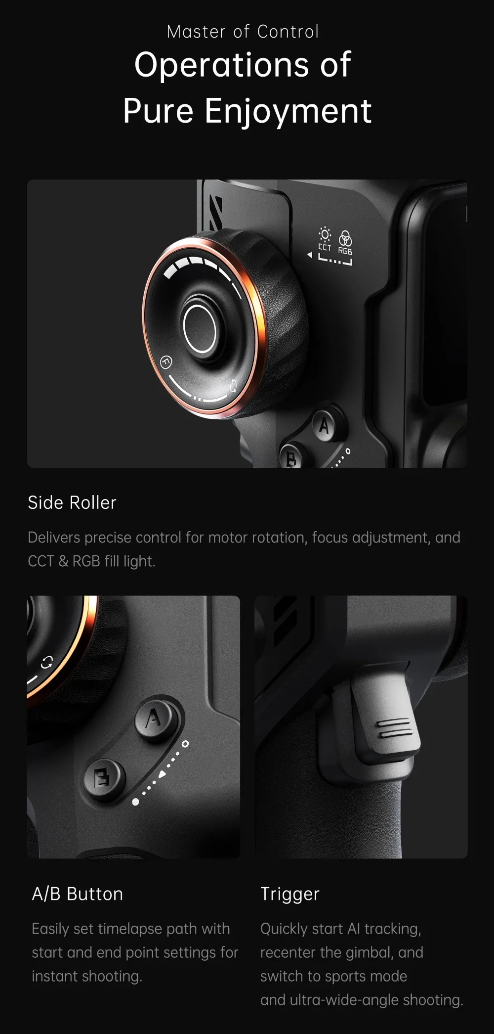iSteady M7 Smartphone Stabilizer Ai Face Tracking 3-Axis Phone Gimbal Built-in Selfie Stick iPhone/Android Gimbal