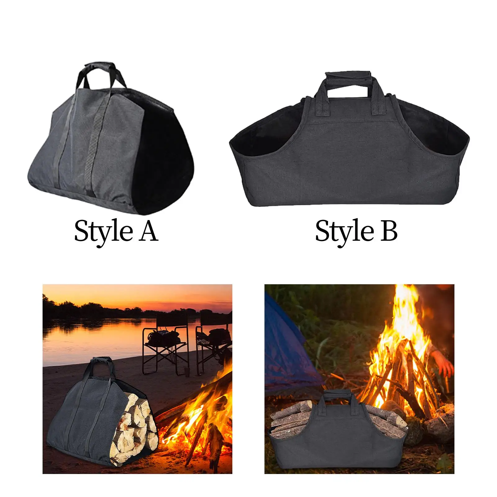 Large Fire Carry Bag Firewood Log Carrier Durable Water Resistant Storage