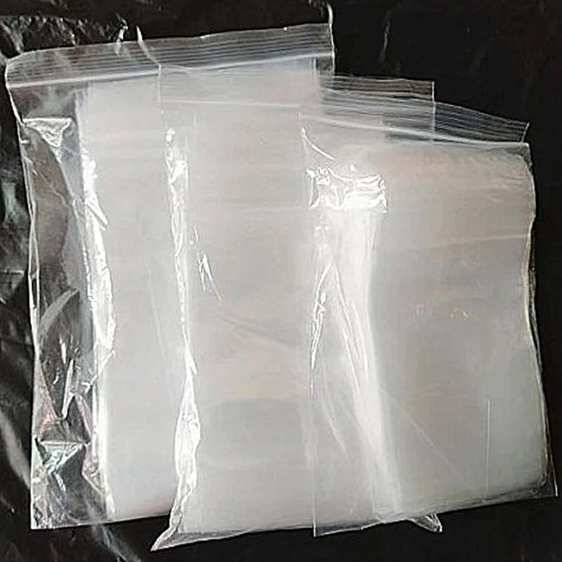 100Pcs Self Sealing Zip Lock Bags,Plastic Jewelry Storage Bags ,Food Storage Reclosable Poly Clear Packaging Bags 6