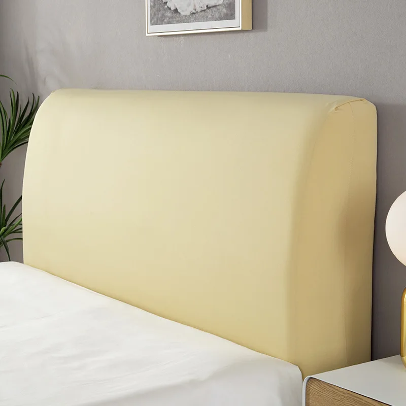 Solid Spandex Fabric Bed Head Cover All-inclusive Headboard Cover Elastic Furniture Protector For Hotel Home Living Room