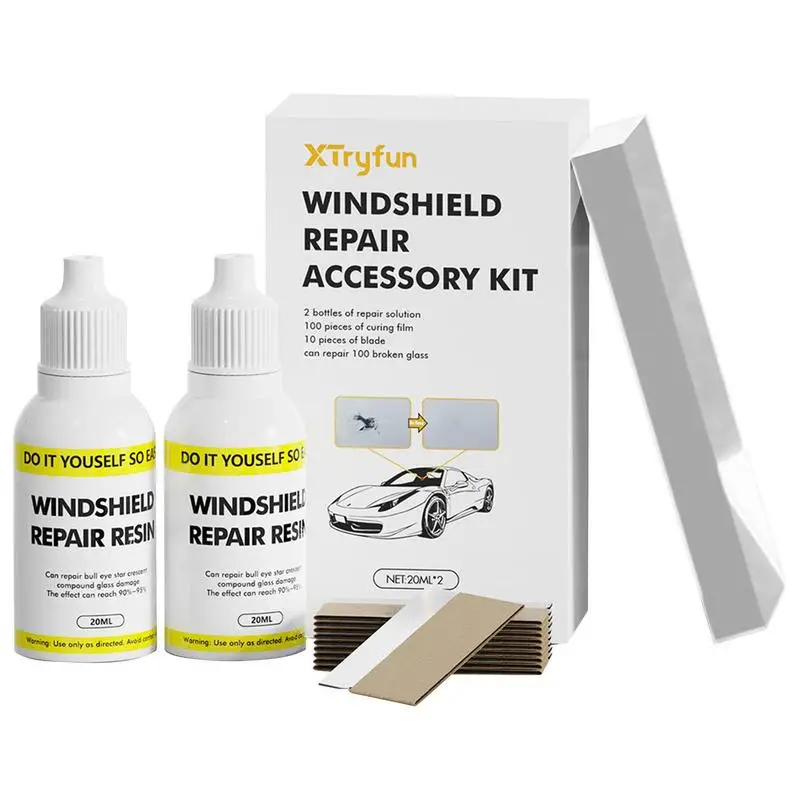 

Windshield Repair Kit Car Crack Repair Glass Repair Liquid Efficient Portable Nanofluidic Windshield Cracks Repair Supplies For