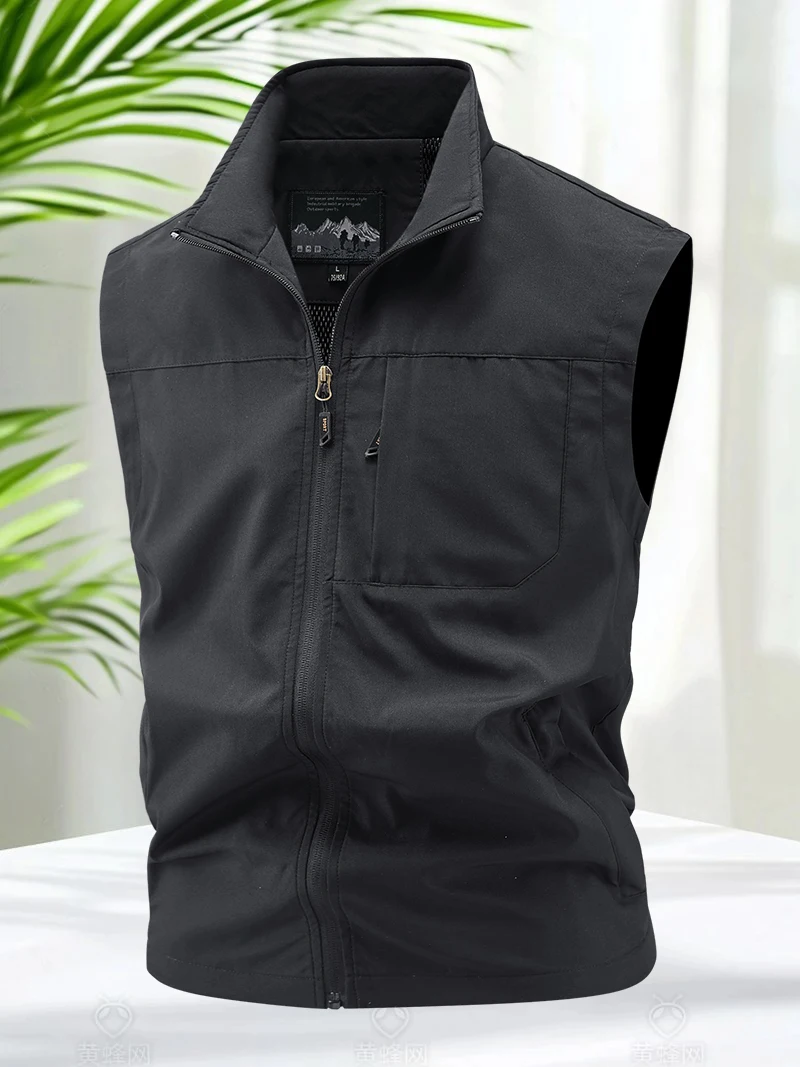 Sleeveless vest hiking vest fisherman vest summer vest Outdoor Men Summer Lightweight Fishing Vest Mesh Lined Soft Touch Sleeveless Jacket Travel Hiking Photo Work