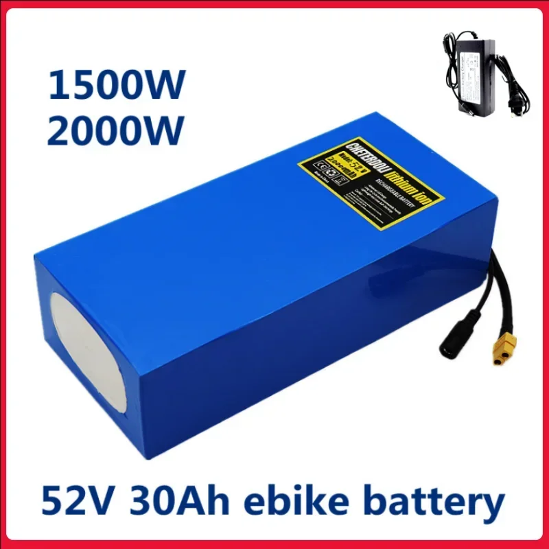 

New 52V ebike Battery 30Ah 40Ah 21700 Lithium Li-ion Battery Pack for 1500W 2000W Electric bike Electric Scooter With BMS