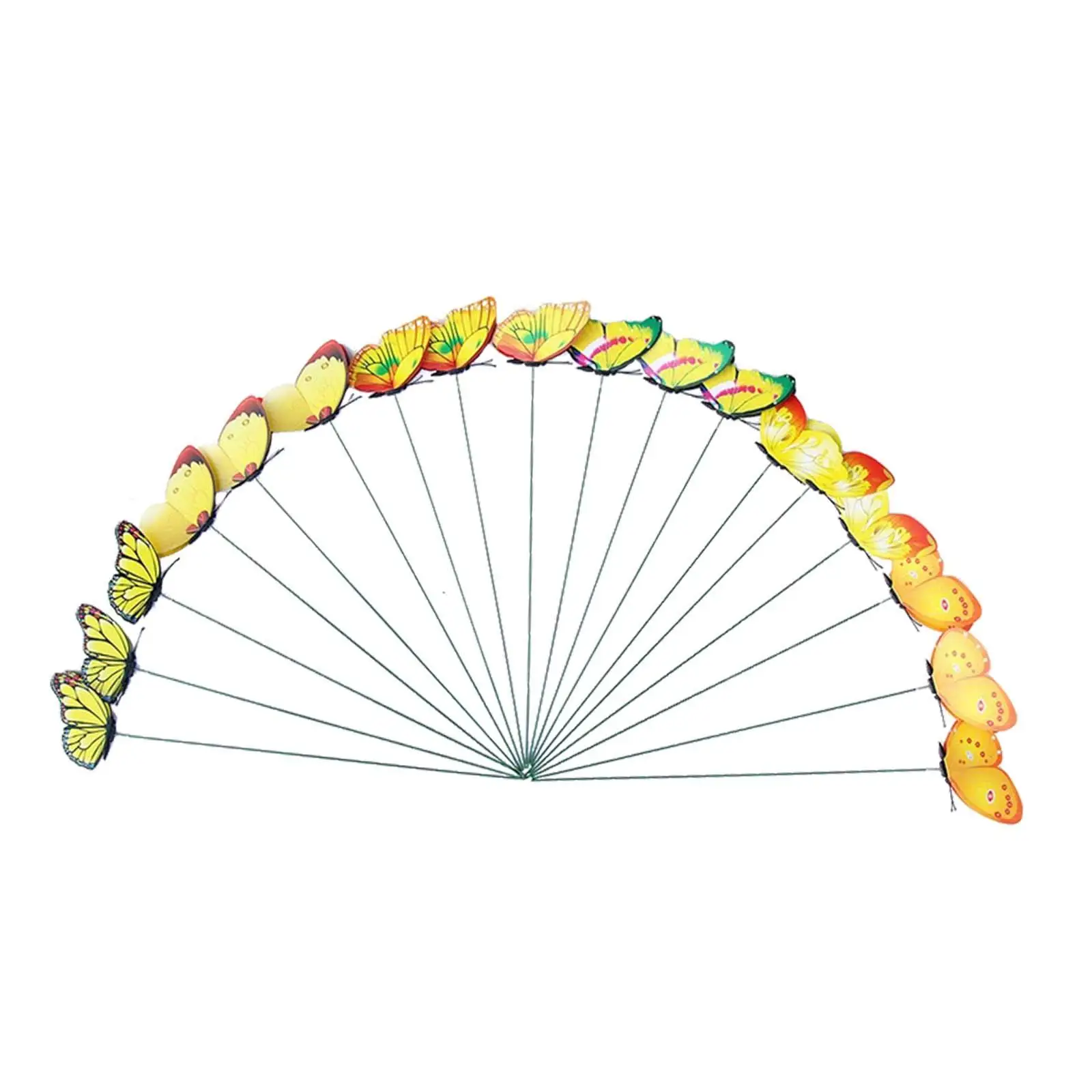 24Pcs Butterfly Garden Stakes Butterfly Decorations Outdoor Art Outside Planter Decorative Lawn Ornaments for Porch Plant Pot