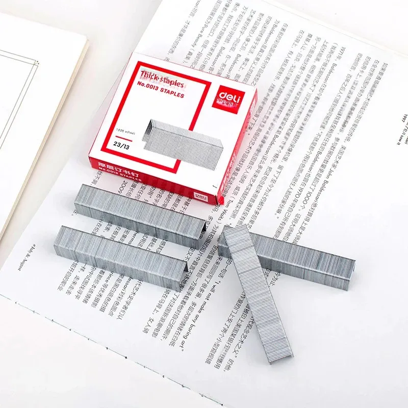 Deli Thick Bonded Staples Office Supplies 1000 Pieces/Box 5 Boxes Set Customizable Size Color Staplers for Business Use