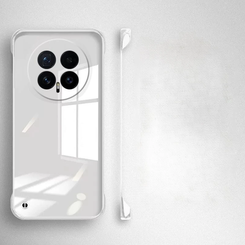 Clear Frameless PC Hard Phone Case - Durable Protective Back Cover