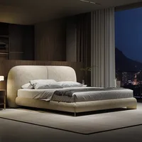 Lit Unique minimaliste luxe King tables de chevet lit de salon Double français Muebles Para dortoir chambre meubles accessoires 4
