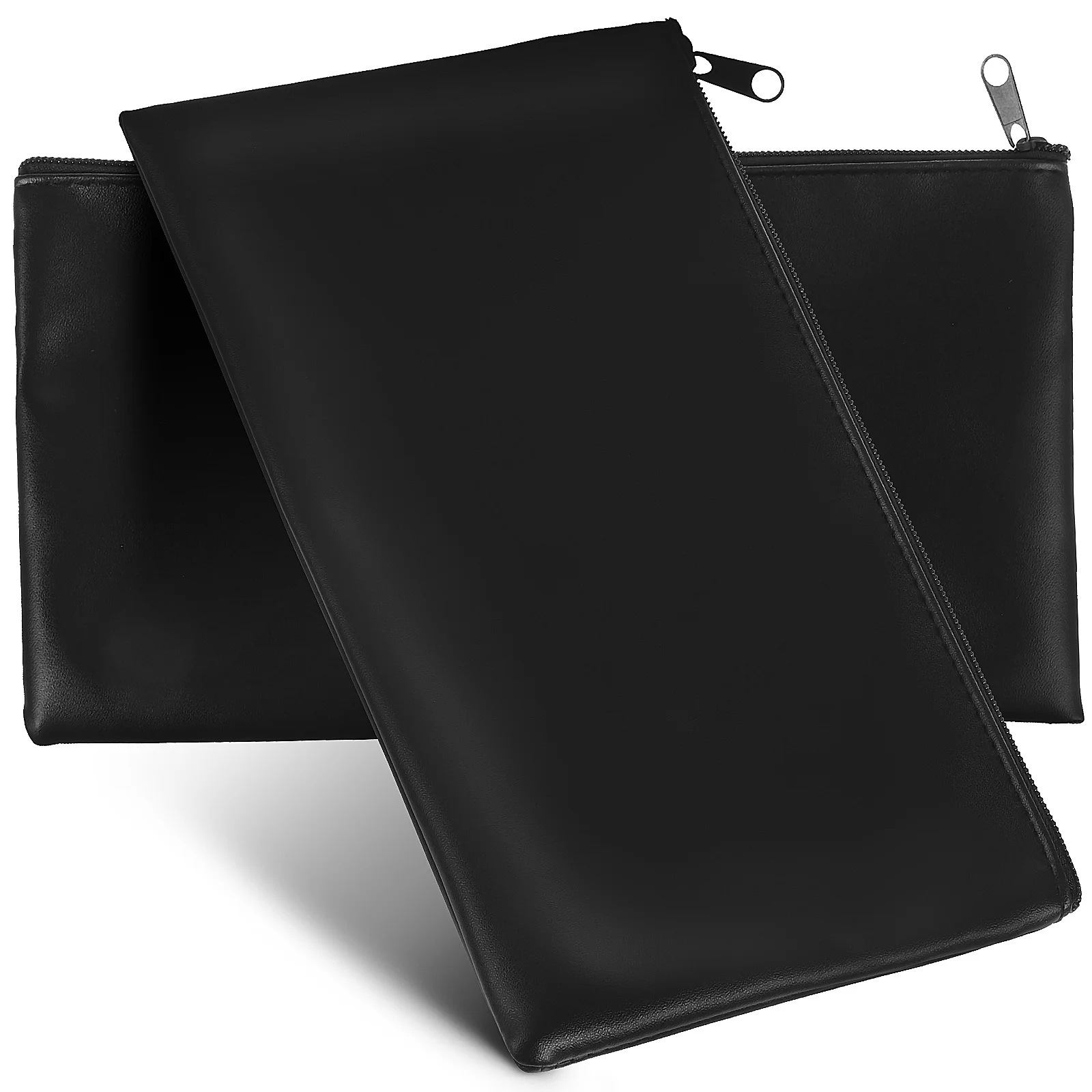 

2 Pcs Storage Bag Wallet for Men Money Holder Mens Wallet Receipt Pouch with Zipper Pu Miss Purses