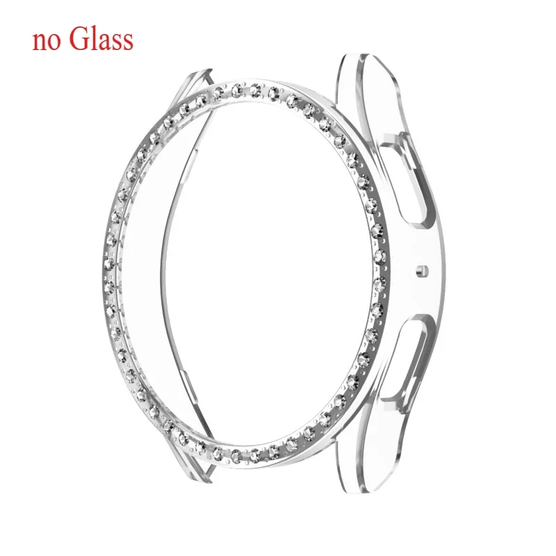 Diamond-Encrusted Protective Watch Case - Shiny Plastic Hard Bumper Cover