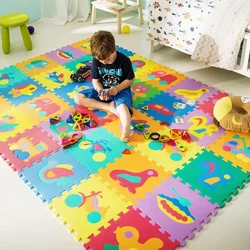 Baby Play Mat Kids EVA Foam Puzzle Carpet Interlocking Floor Tiles Educational Alphabet Numbers Activity Game Toys 30cmX30cm