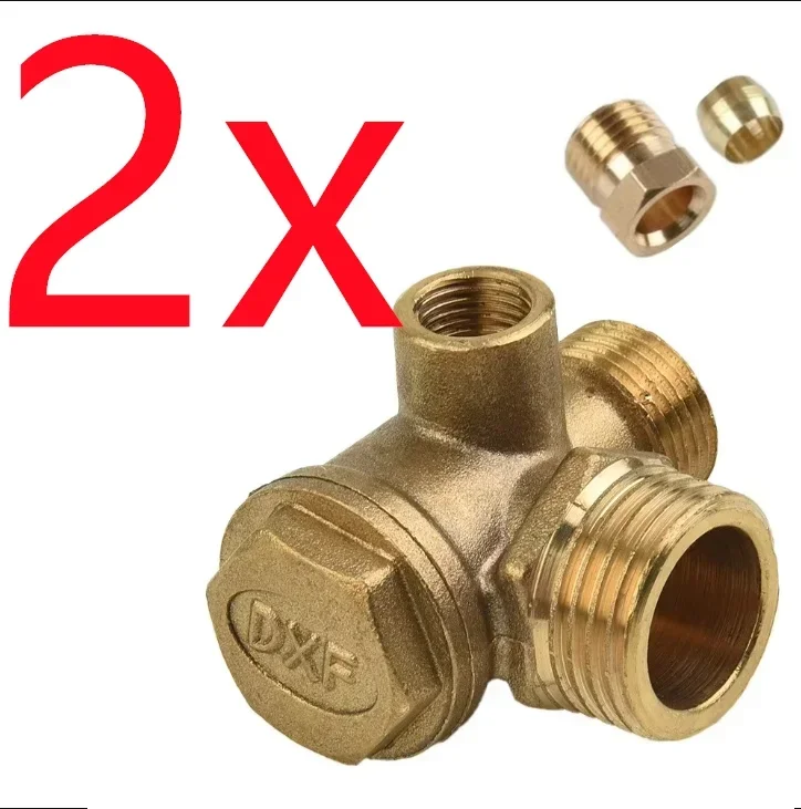 Válvula De Retención Compresor Aire 90° – Rosca Macho Latón | Repuesto Para Compresor De Aire (20x10x14 Mm)