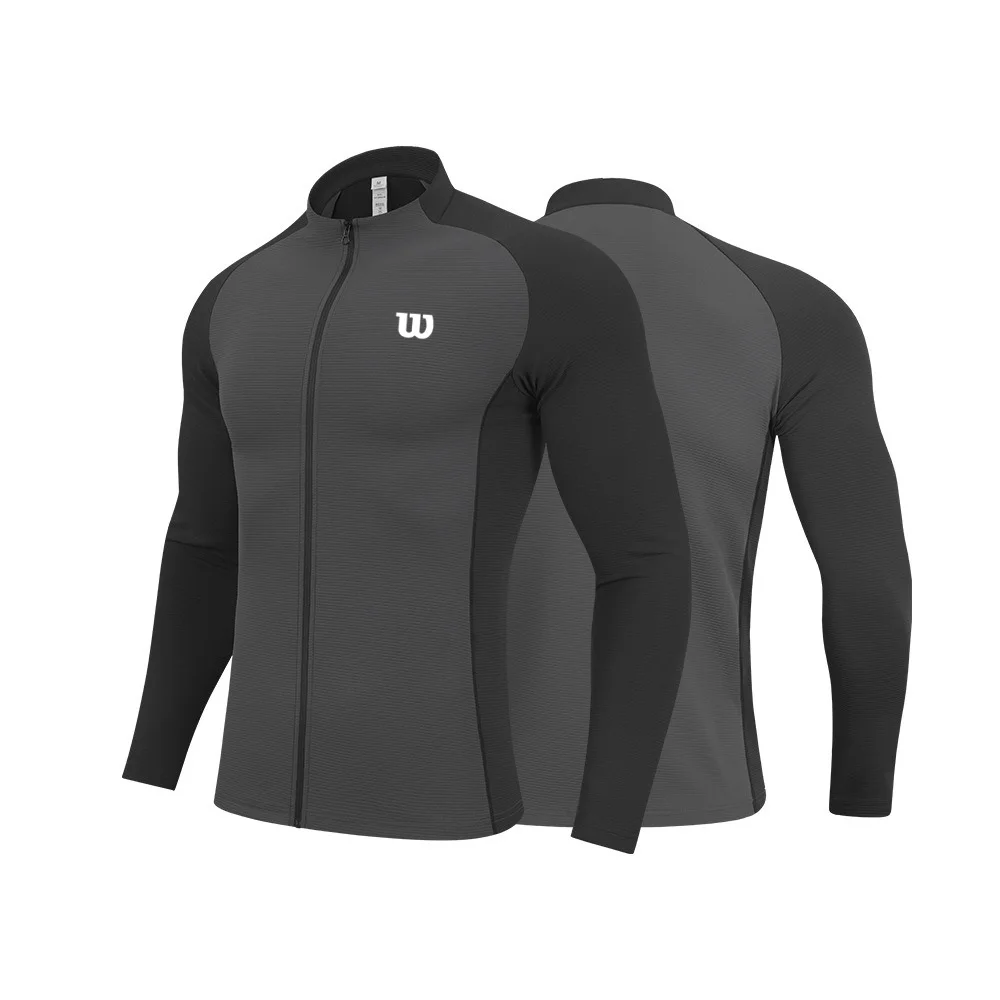 WILSON Men's and Women's Tennis Clothes Autumn and Winter Sports Leisure Quick-drying Training Long-sleeved Jacket