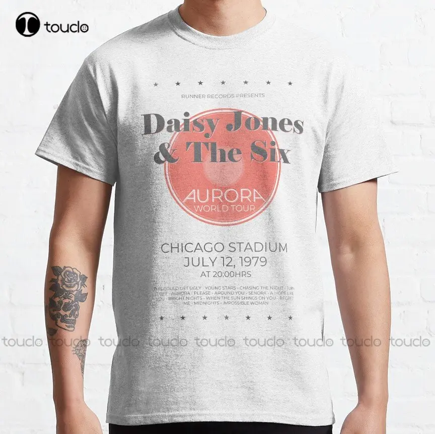 Daisy Jones & The Six - Aurora World Tour Poster T-Shirt Classica Custom Aldult Teen Unisex T-Shirt Con Stampa Digitale Xs-5Xl