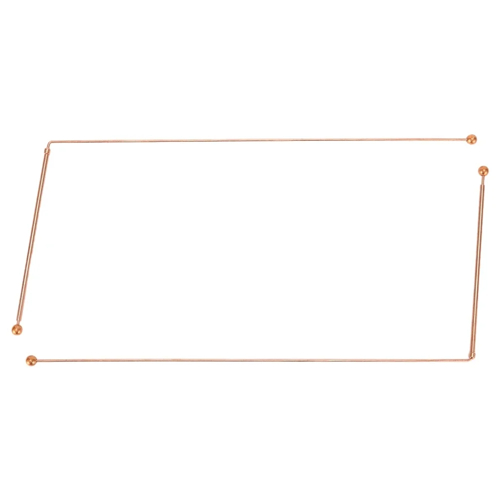 Copper Dowsing Rods 2PCS 99.9% Copper Dowsing Rods Probe Rod For Water Detection Treasure Buried Items Adjustable Handheld Divining Accessories