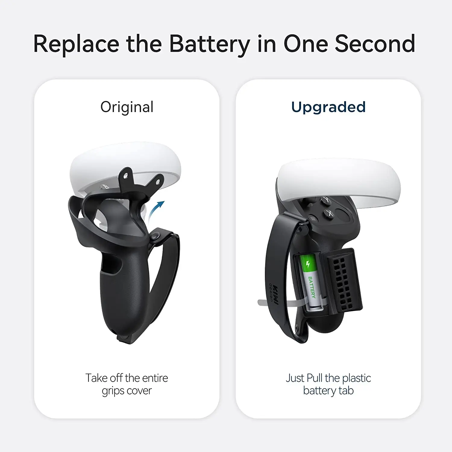 KIWI design Controller Grips Cover Accessories for Meta Quest 2