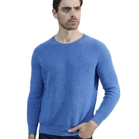 Men Knitted Sweaters Cashmere Sweater 100% Merino Wool O-Neck Long-Sleeve Thick Black Pullover Winter Fall Male Jumpers Clothing 1